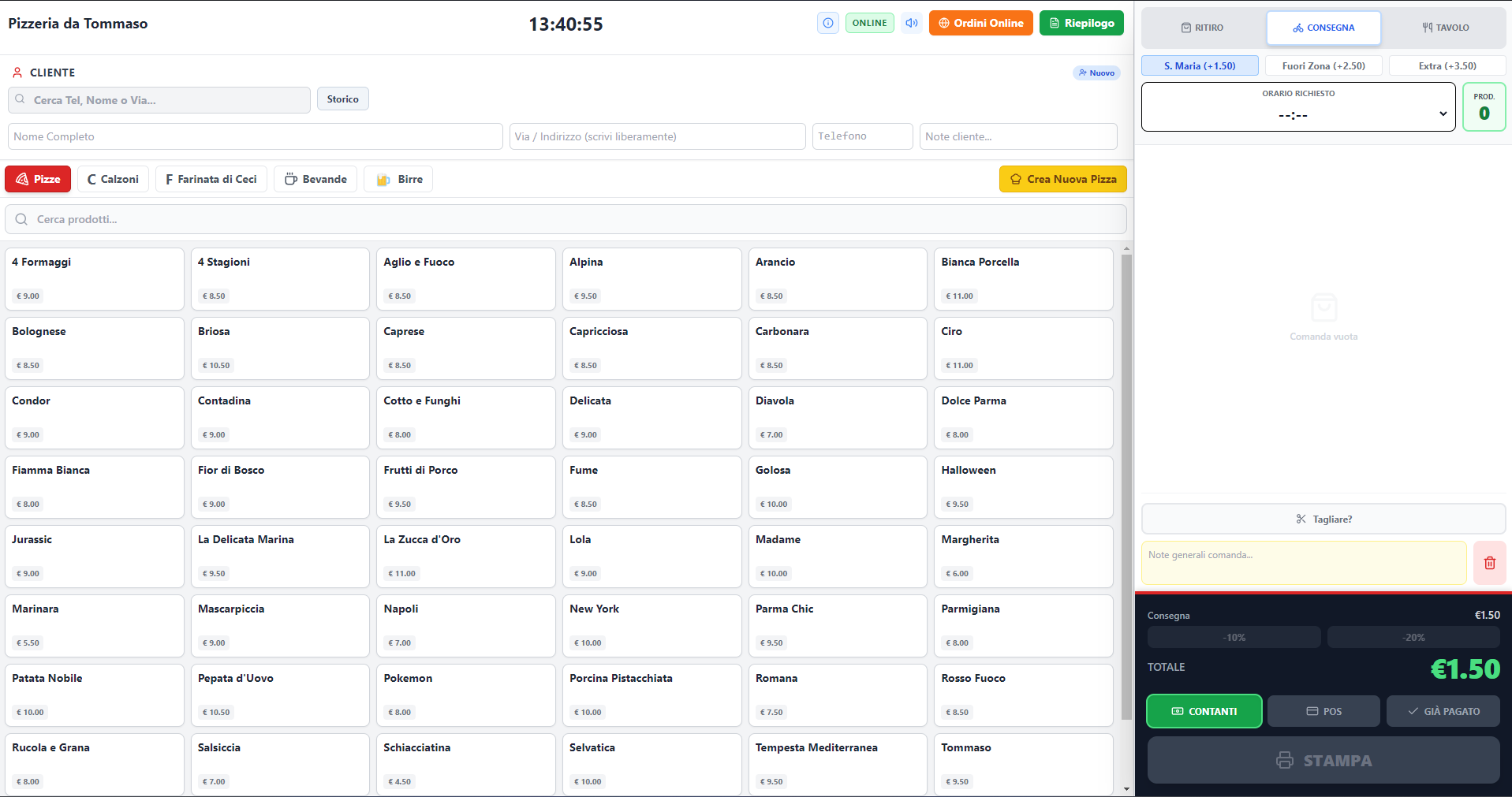 Gestionale POS cassa e comande in Electron e React
